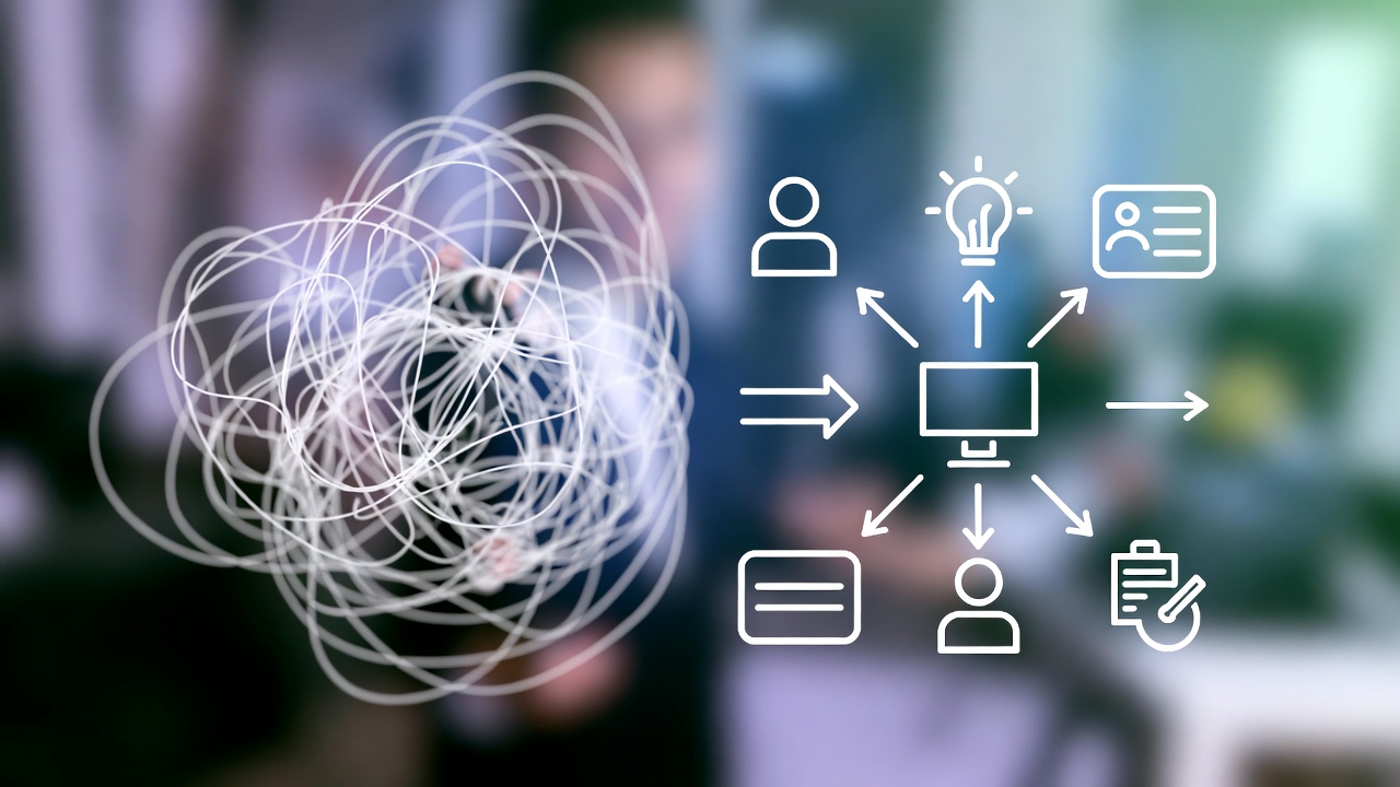 An image showing complex and simple SaaS features